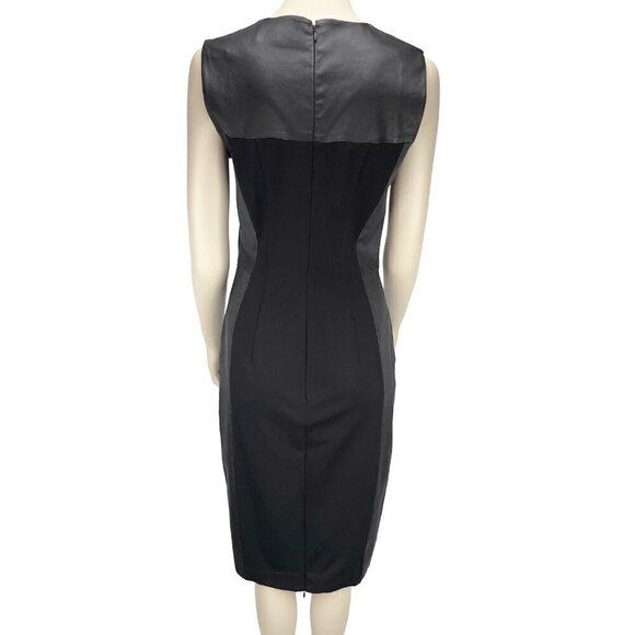 MALENE BIRGER Sheep Leather Pencil Sheat Luxury Bodycon Midi Dress Size 38 - Picture 9 of 12